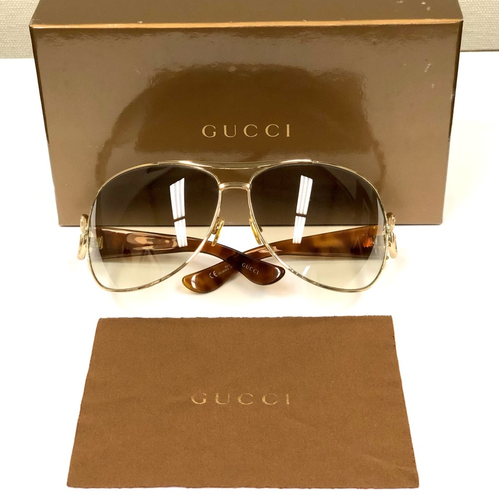 Gucci Gold Framed Women’s Sunglasses
